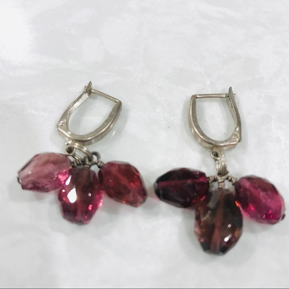 Semi precious dangle earrings